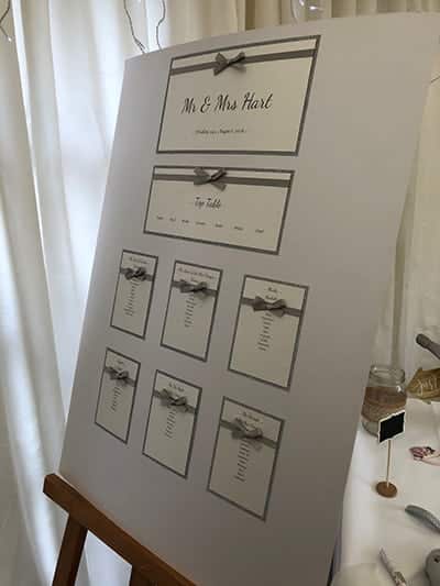 Wedding Guest Table Plan - Classic