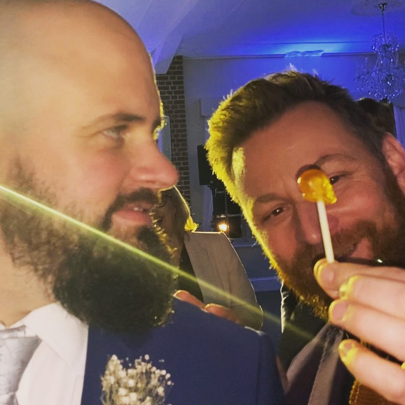 Groom astonished by magic
